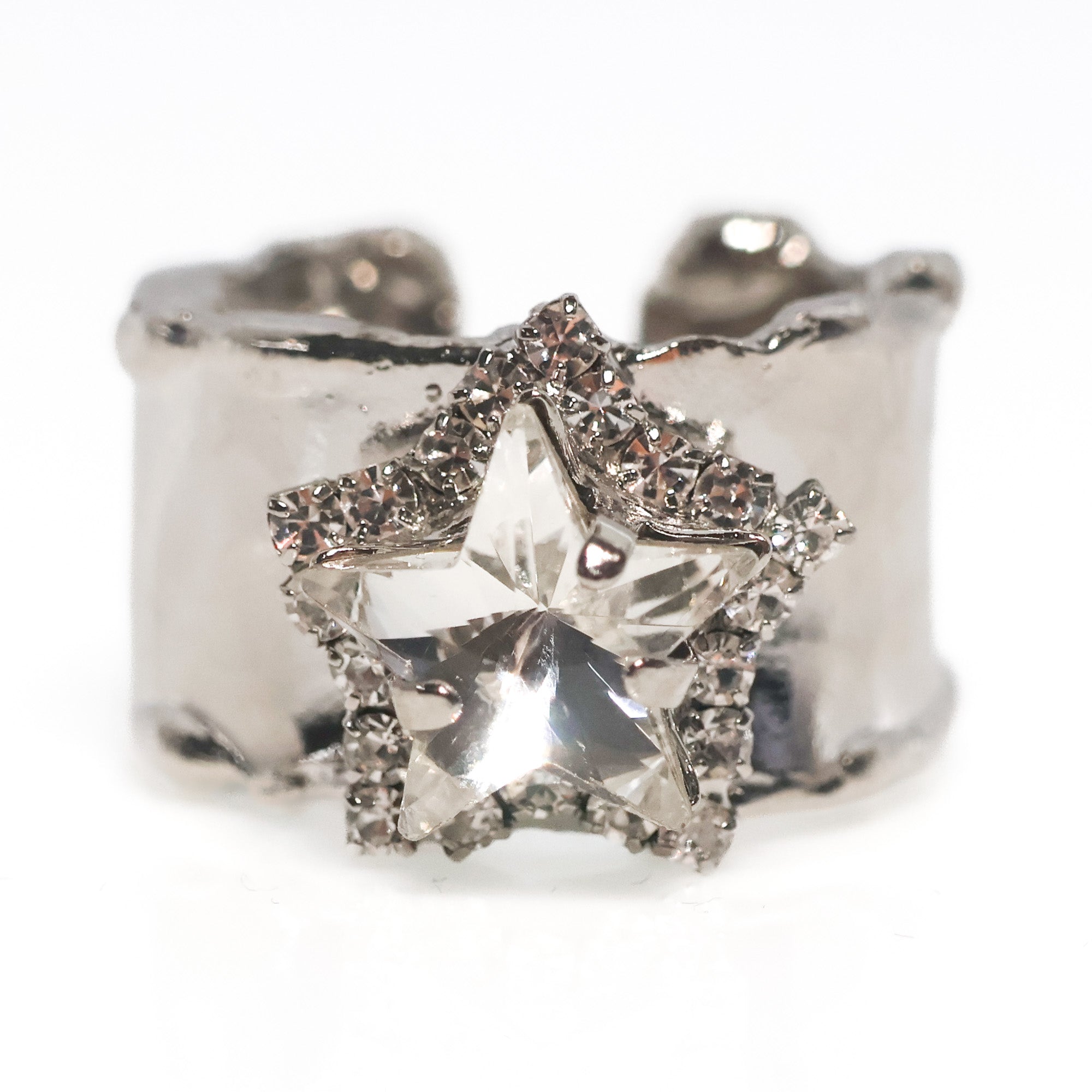Anello Ottone Battuto con Stella Strass Ricordi Mamma